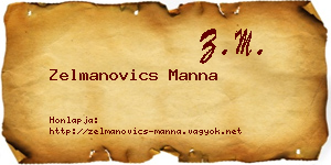 Zelmanovics Manna névjegykártya